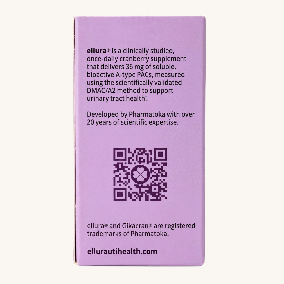 ellura 90 capsules box side 2